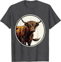 Men's Highland Cow Sign Painter Whimsical Humor T-Shirt - Dark Heather Grey