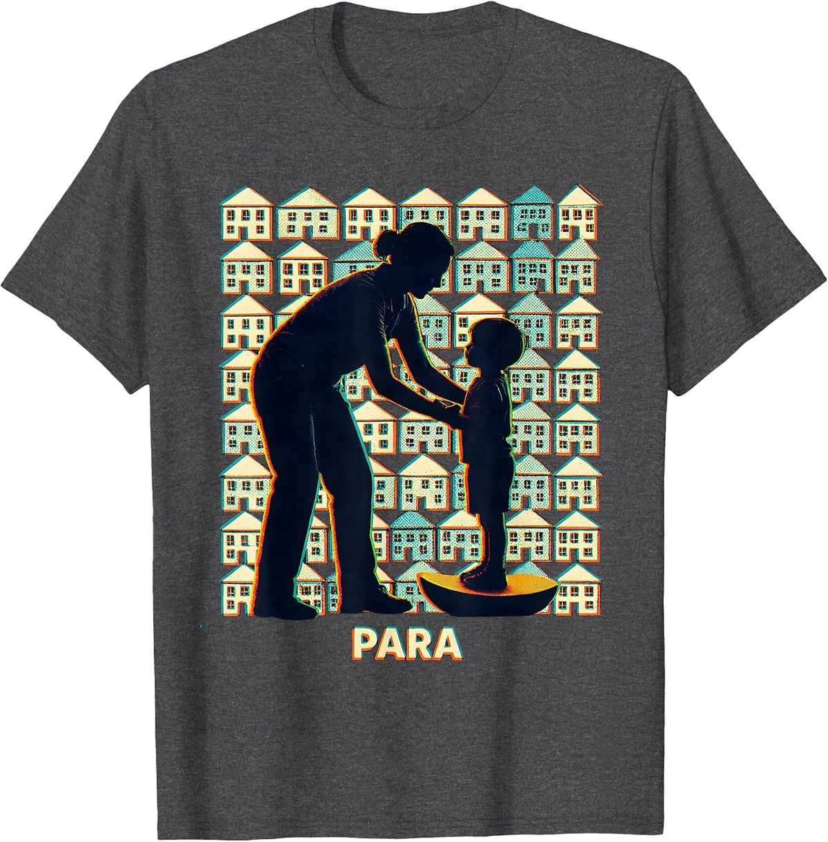 Men's Para Funny Paraprofessional Paraeducator Teacher T-Shirt - Dark Heather Grey