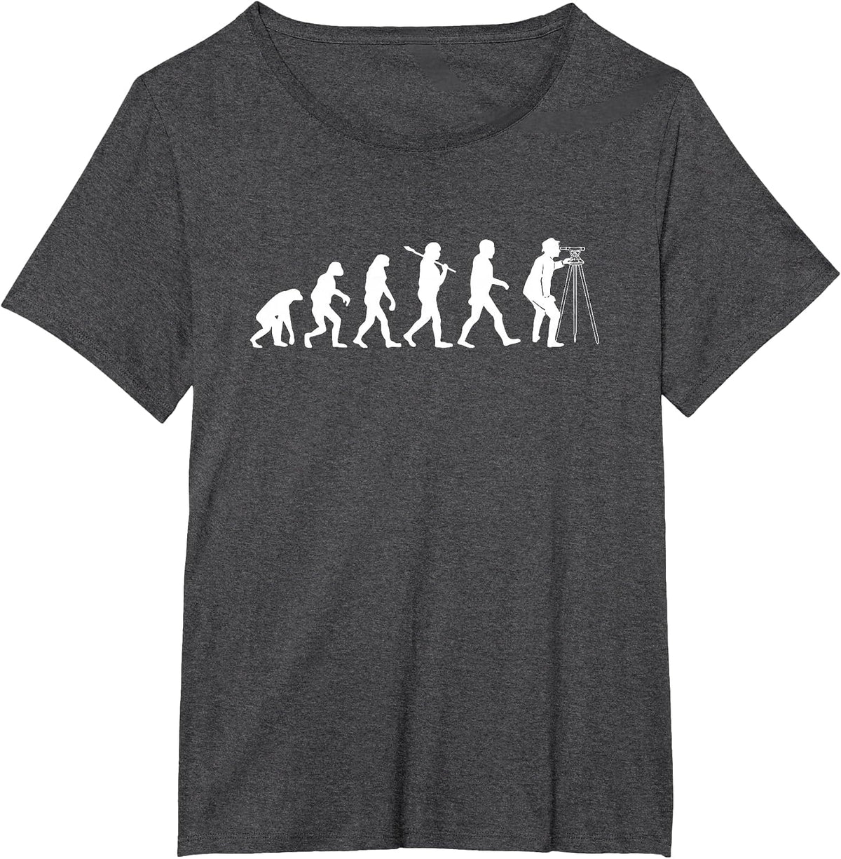Surveyor Evolution Tshirt for Land Surveyors and Engineers T-Shirt - Dark Heather Grey