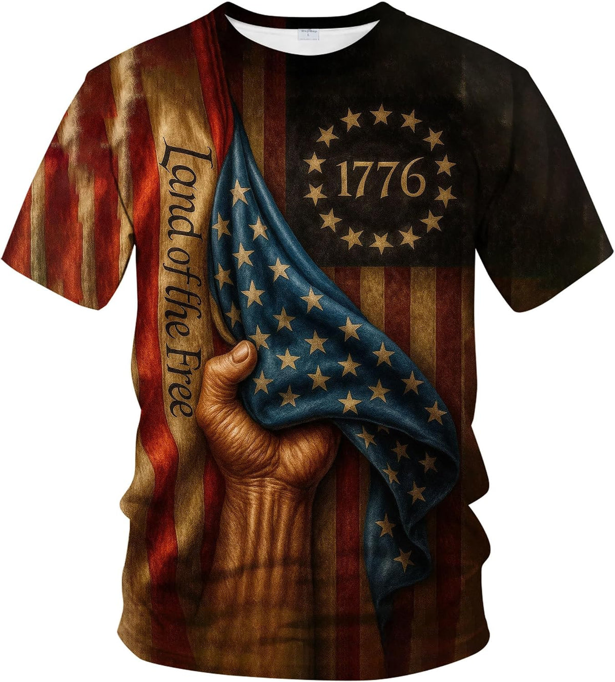 Blissboy Funny Juneteenth T-Shirt Novelty Short Sleeve Crewneck Shirt - Brown
