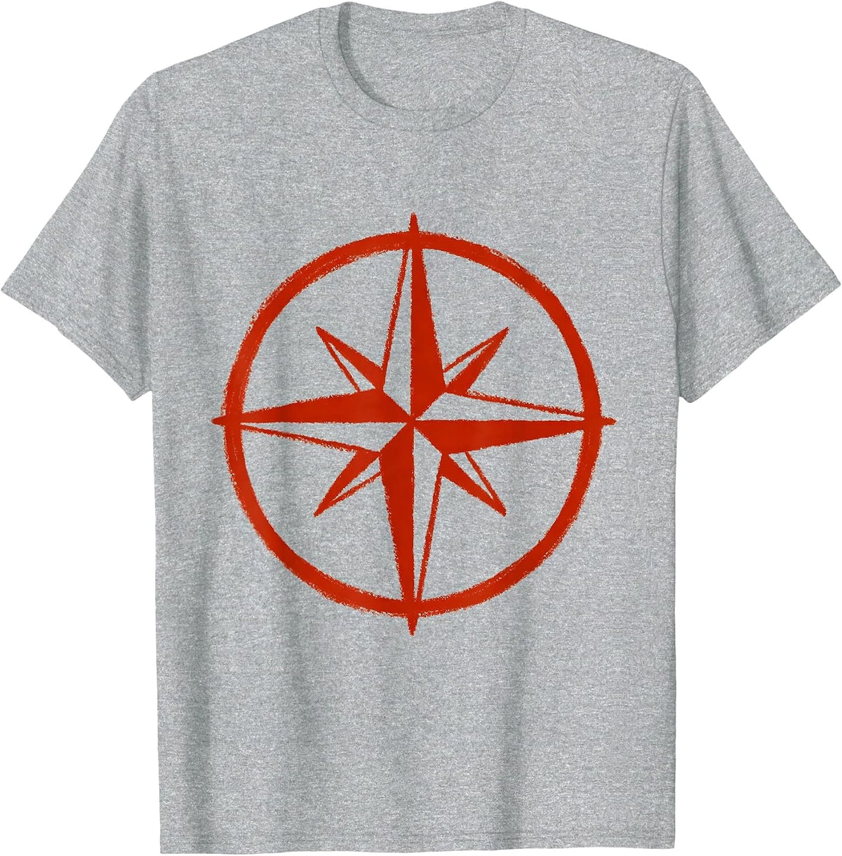 Men's Crayon Compass Rose Special Education Teacher T-Shirt - Heather Grey