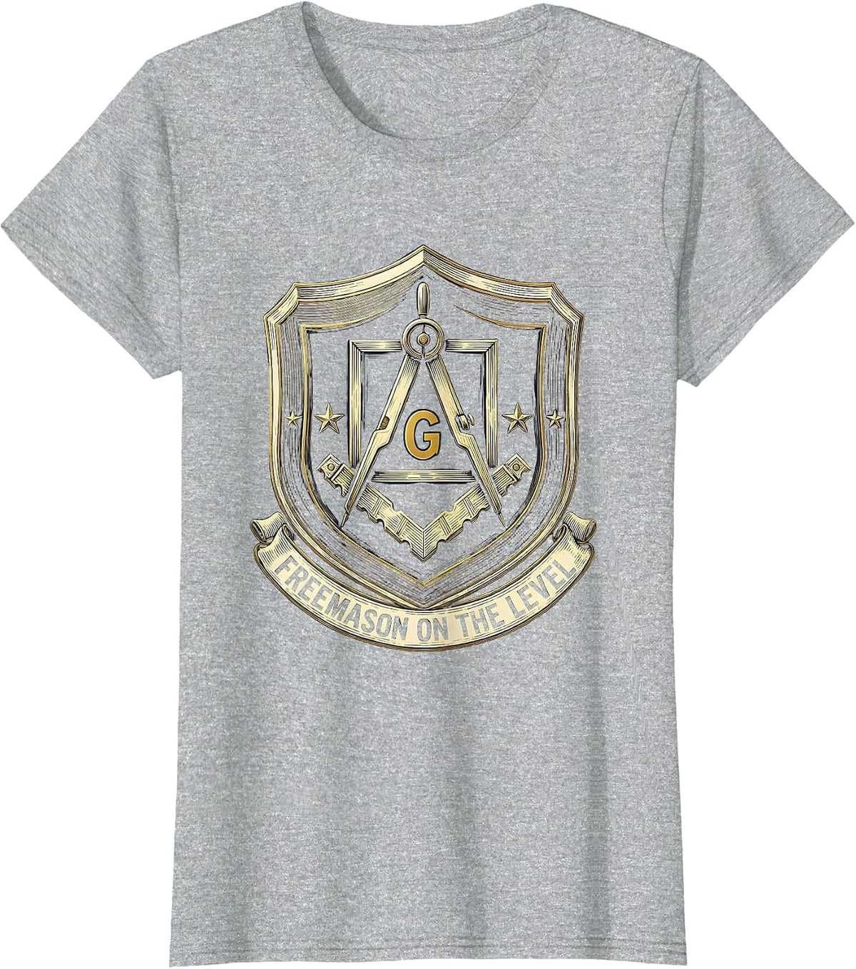 Women's Freemason On The Level Masonic Fraternal Pride Square & T-Shirt - Heather Grey