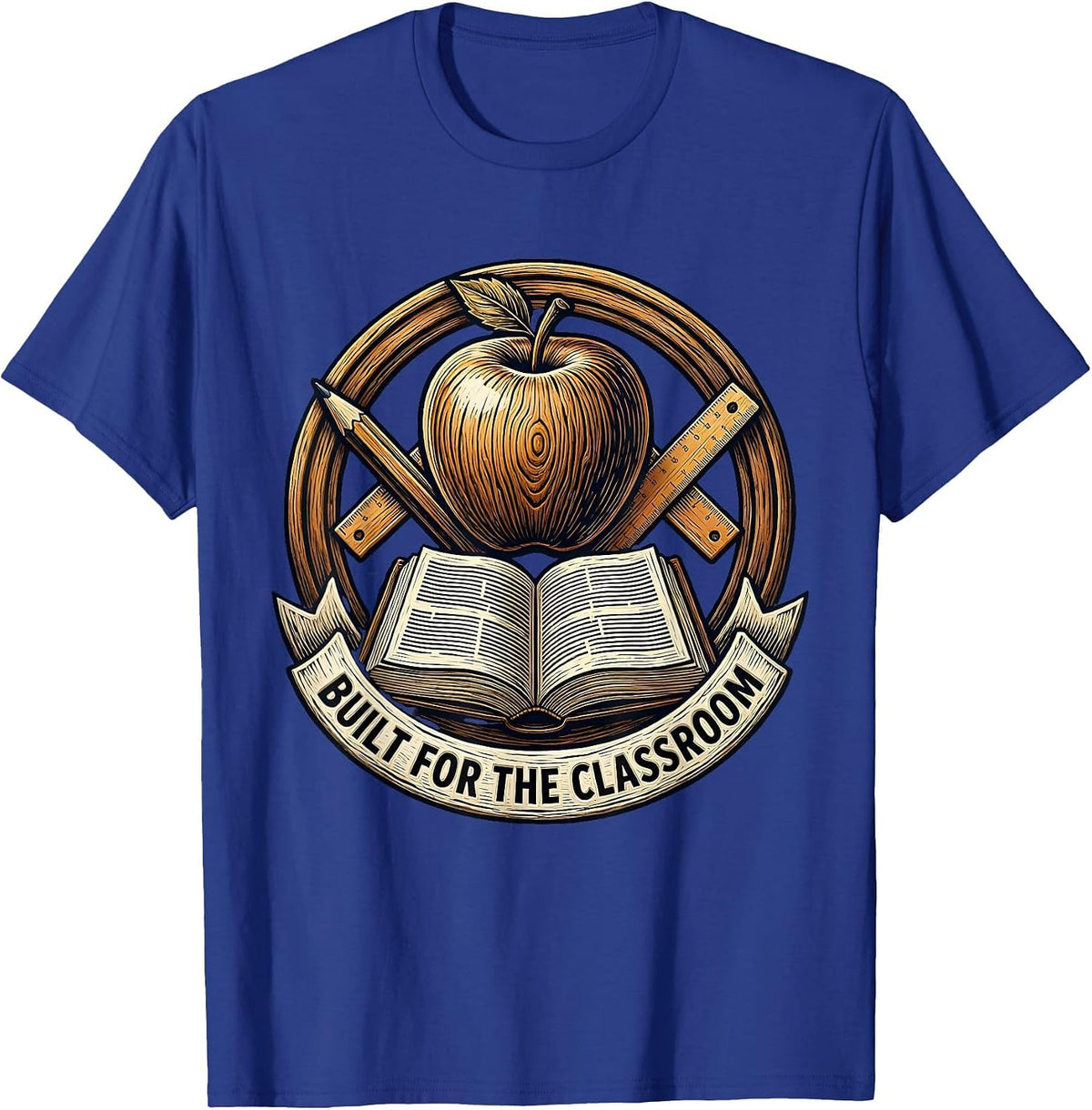 Men's Built for the Classroom Teacher Graphic Design T-Shirt - Royal Blue