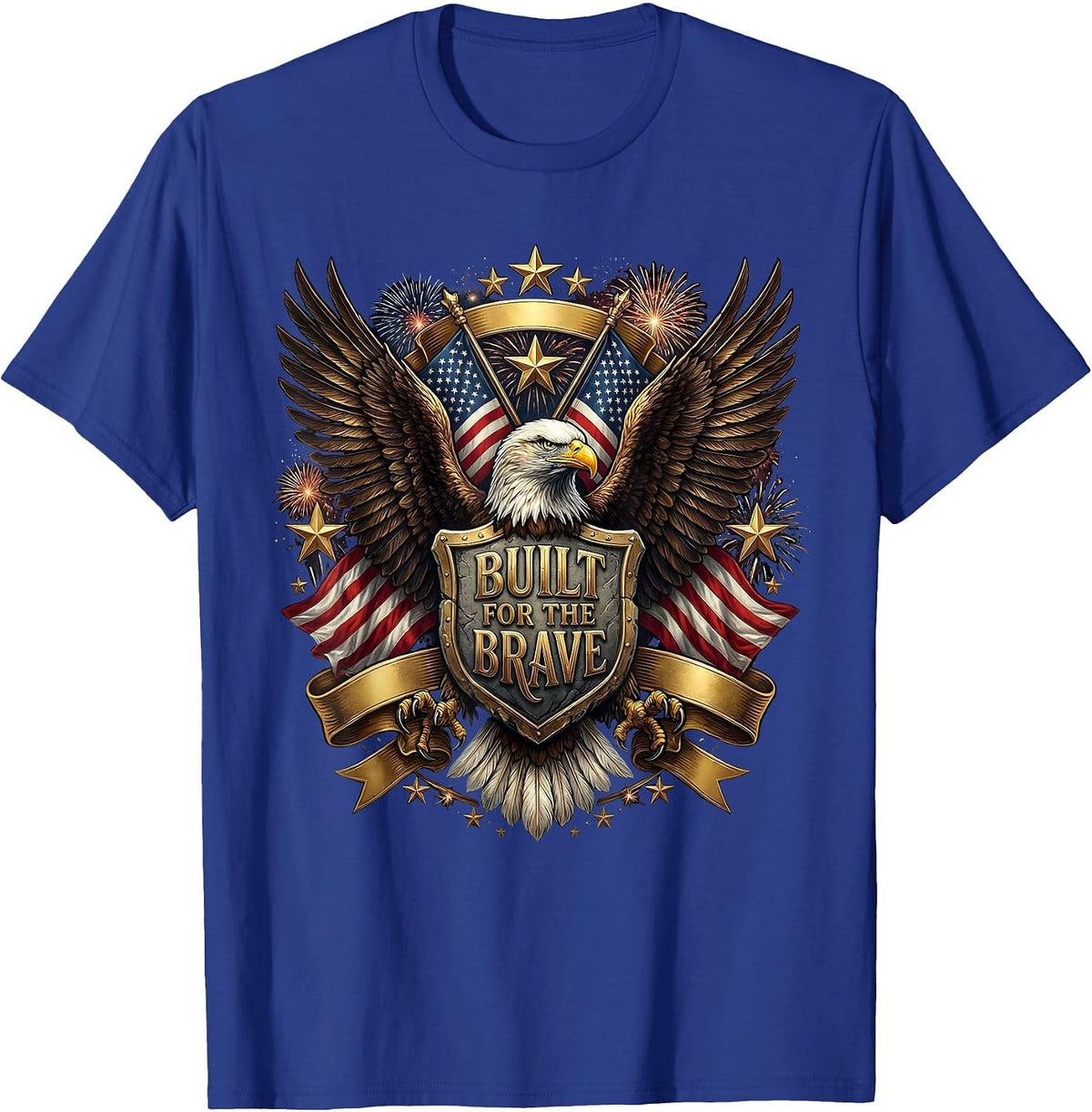Built for the Brave Social Worker Design T-Shirt - Royal Blue