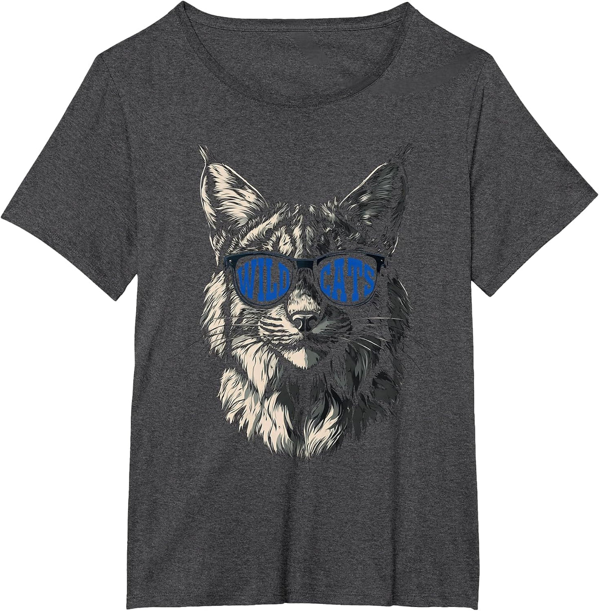 Classic Wildcats Name Styles | Cat's Lovers Animal Game Day T-Shirt - Dark Heather Grey
