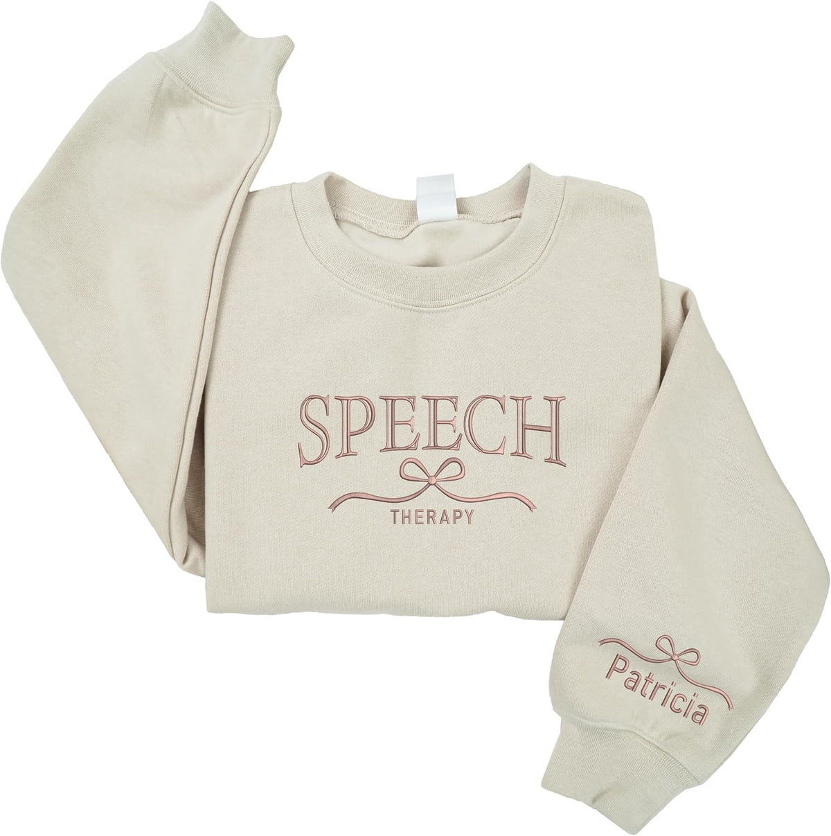 Embroidered Sweatshirt Speech Therapy Design, Personalized Therapist Apparel, Custom Gift Clothing for Educators, Students,