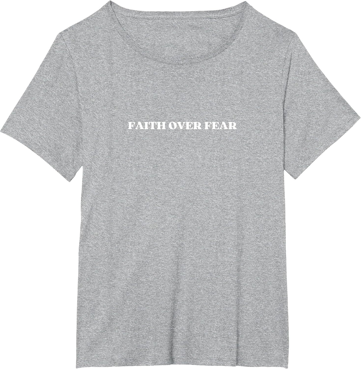 Faith Over Fear Y2k Aesthetic T-Shirt - Heather Grey