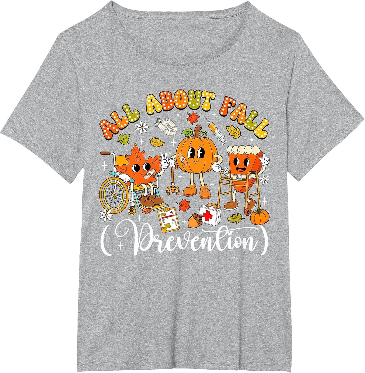 All About Fall Prevention Fall Physical Therapy PT OT Nurse T-Shirt - Heather Grey