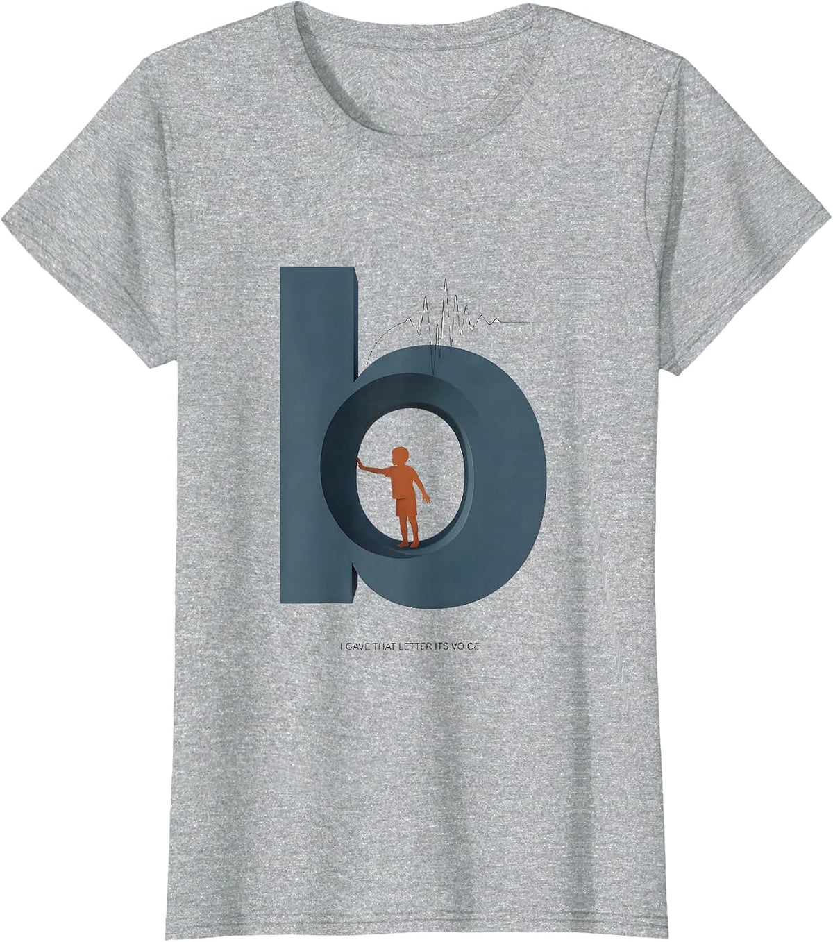 I Gave That Letter Its Voice Cute Speech Language T-Shirt - Heather Grey
