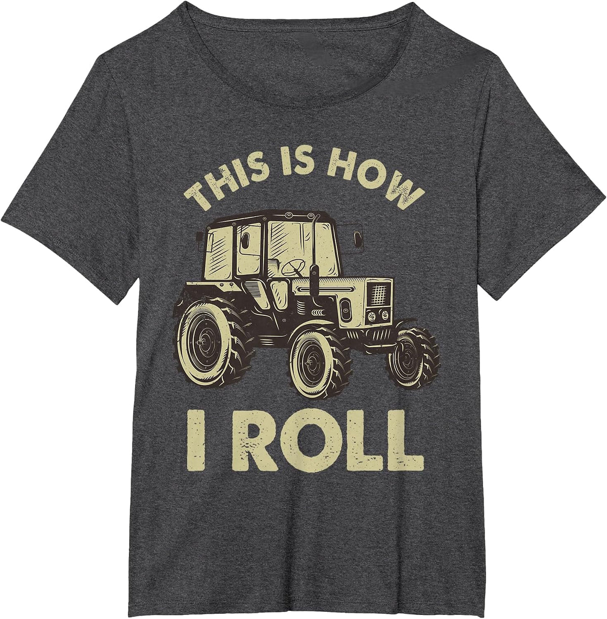 Cool Farming Tractor Art for Men Women Tractor Lover Farmer T-Shirt - Dark Heather Grey
