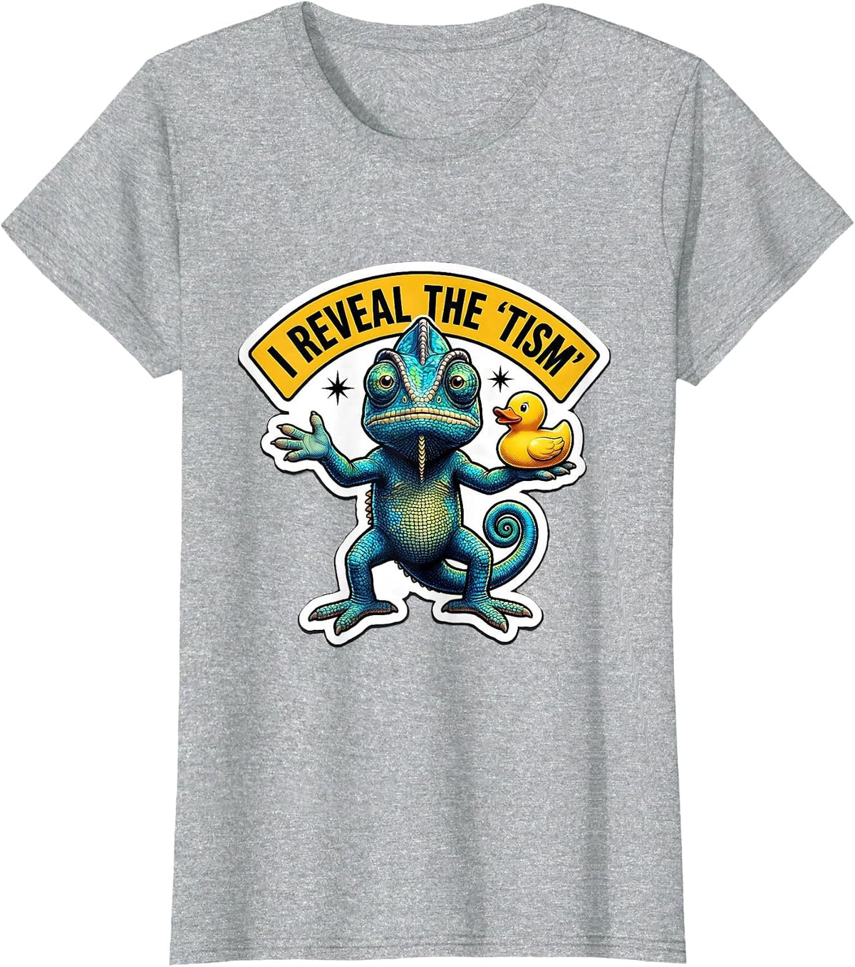 I Reveal The Tism Funny Autistic Meme Neurodivergent Humor T-Shirt - Heather Grey