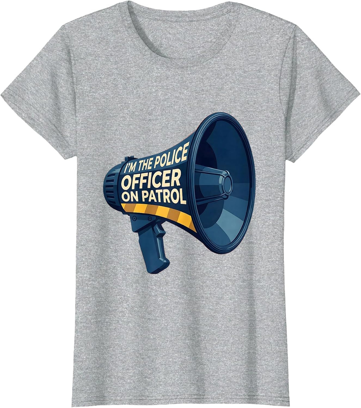I'm The Police Officer On Patrol Funny Police Officer Kids T-Shirt - Heather Grey