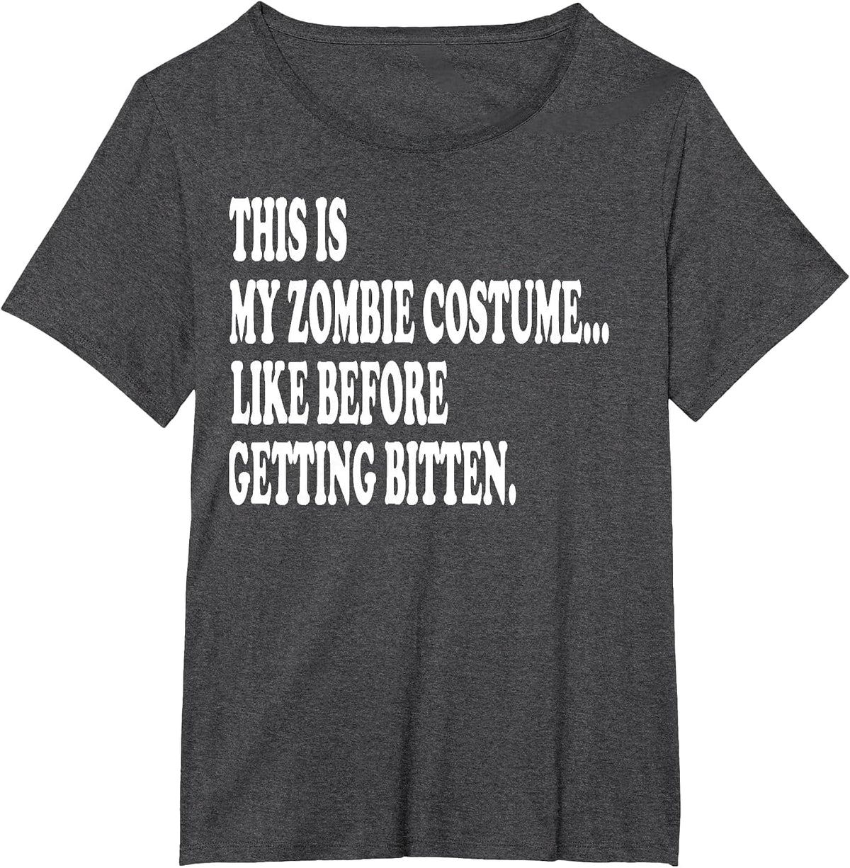 This is My Zombie Costume... Halloween Lazy Costume T-Shirt - Dark Heather Grey