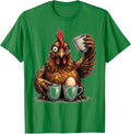 Men's Chicken Game Funny Novelty Gift for Chicken Lovers T-Shirt - Kelly Green
