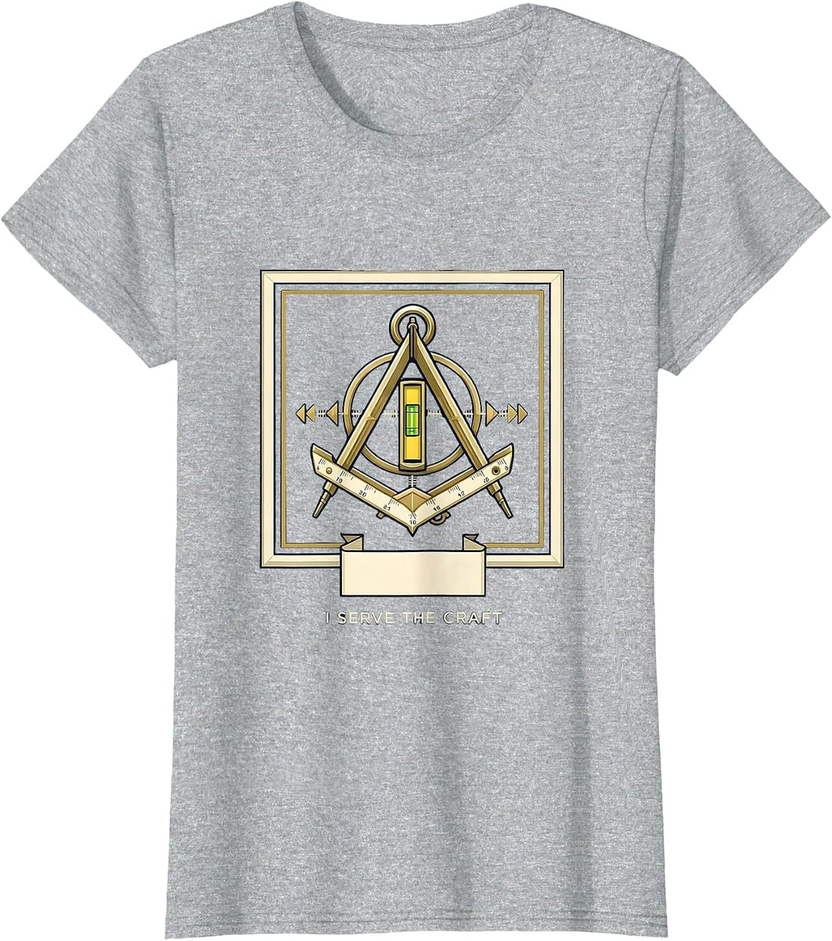 I Serve The Craft Freemason Masonic Brotherhood Pride T-Shirt - Heather Grey