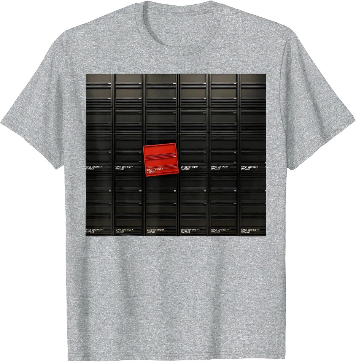 Men's Chaos Continuity Manager Funny Chaos Coordinator Novelty T-Shirt - Heather Grey