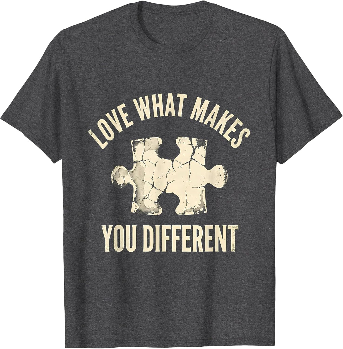 Men's Love What Makes You Different Special Ed Teacher T-Shirt - Dark Heather Grey