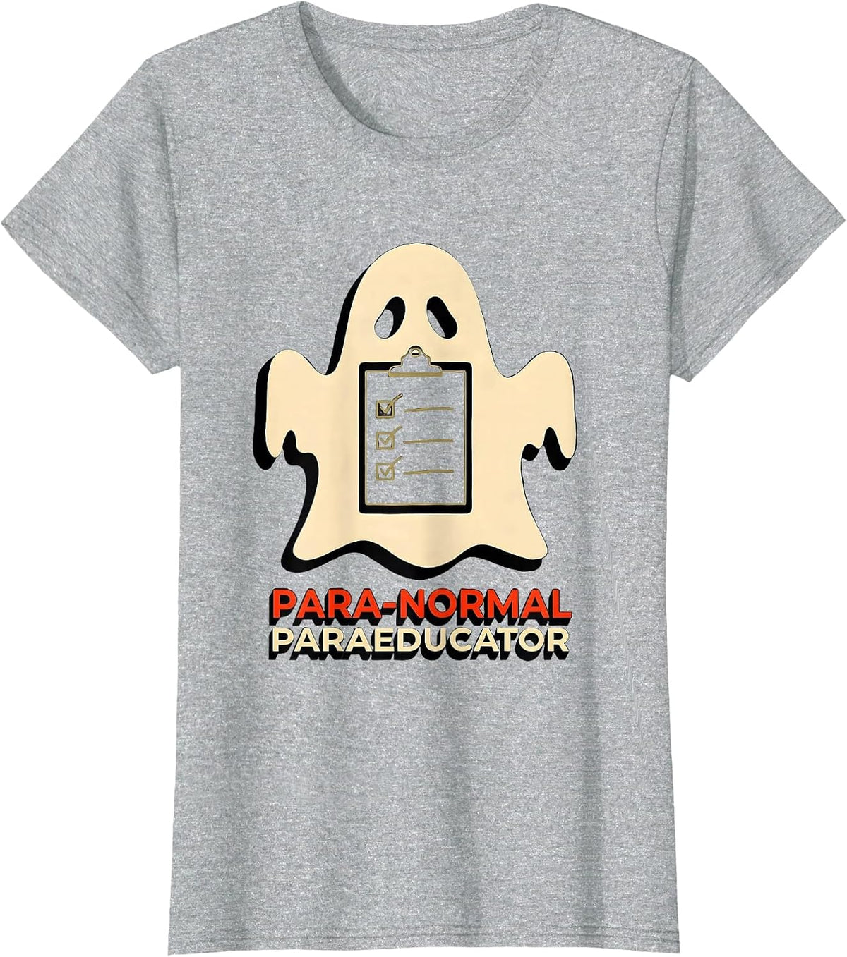 Para-Normal Paraeducator Sign Painter Sped Teacher Halloween T-Shirt - Heather Grey