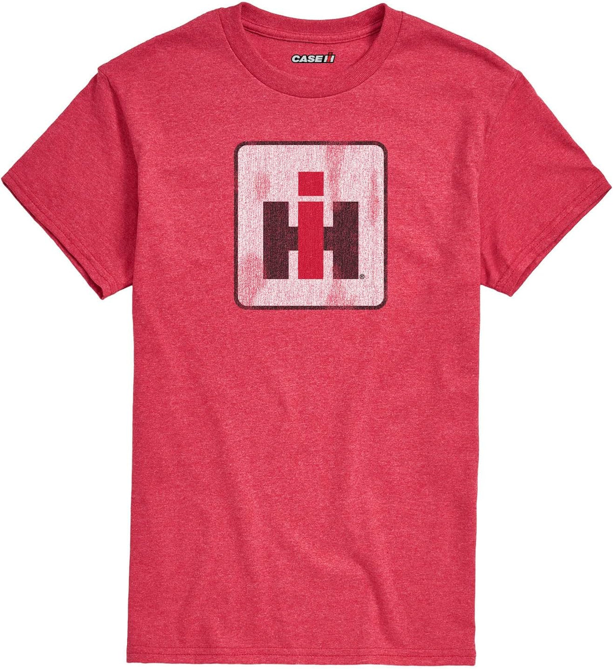 International Harvester - IH Logo Distressed - Mens Short Sleeve Tee - Heather Red