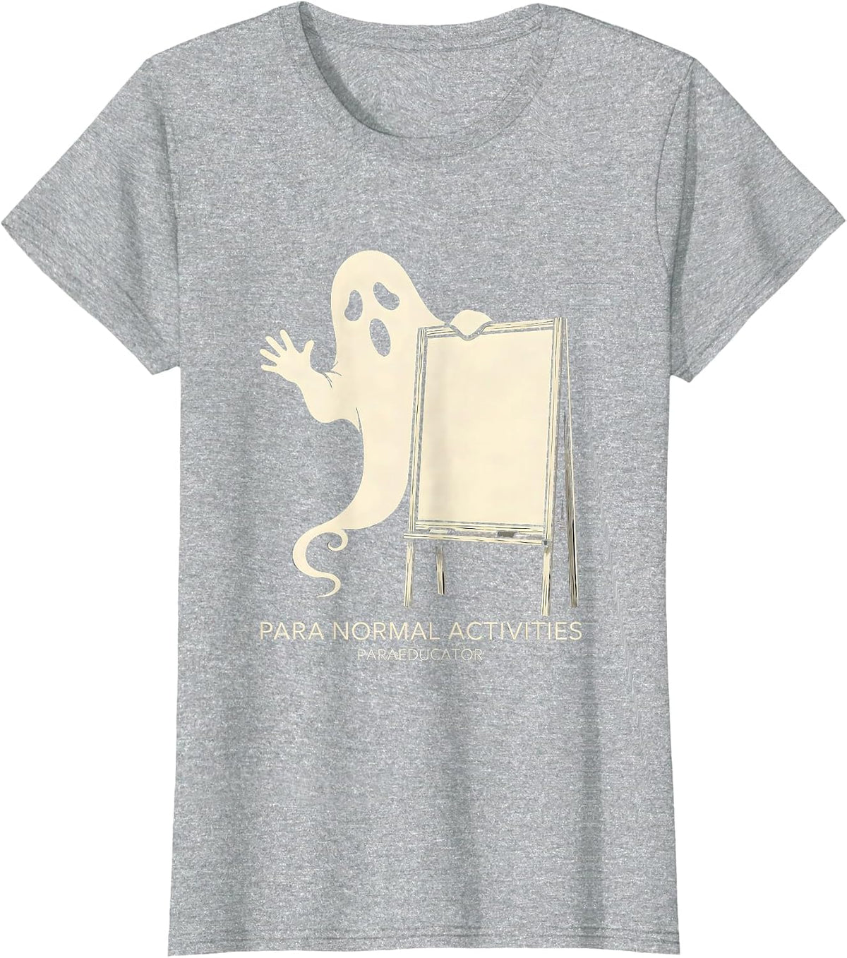Para Normal Activities Paraeducator Ghost Halloween SpEd T-Shirt - Heather Grey