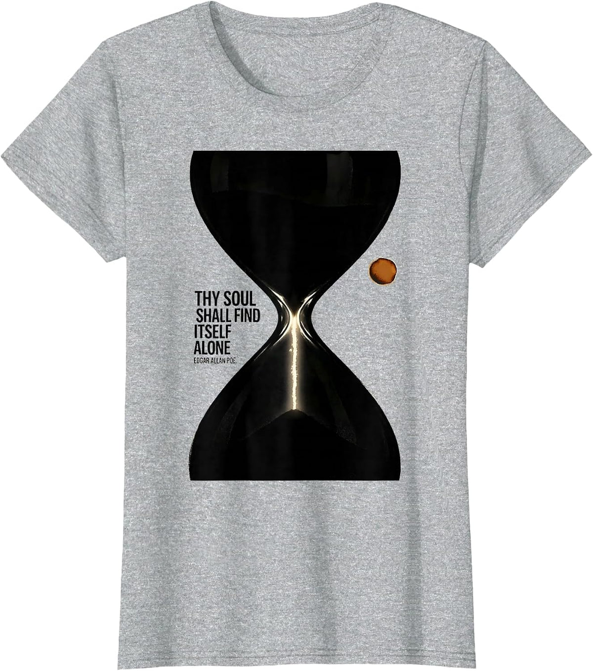 Thy Soul Shall Find Itself Alone Edgar Allan Poe Literary T-Shirt - Heather Grey