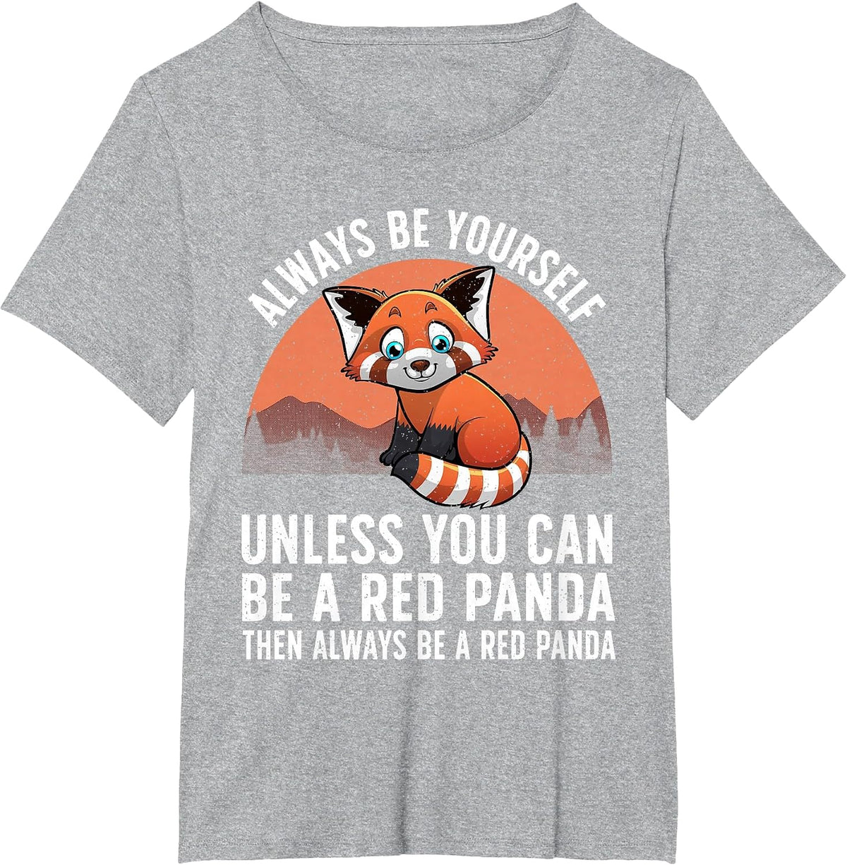 Cool Red Panda Design for Men Women Kids Animal Lover Pandas T-Shirt - Heather Grey