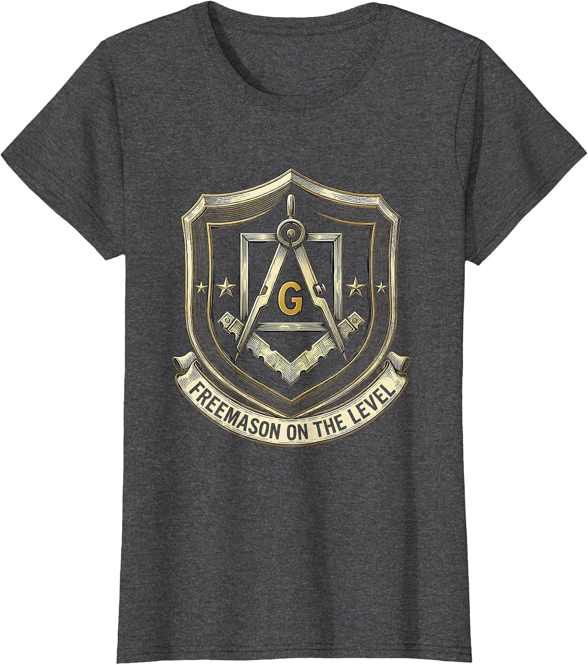 Women's Freemason On The Level Masonic Fraternal Pride Square & T-Shirt - Dark Heather Grey