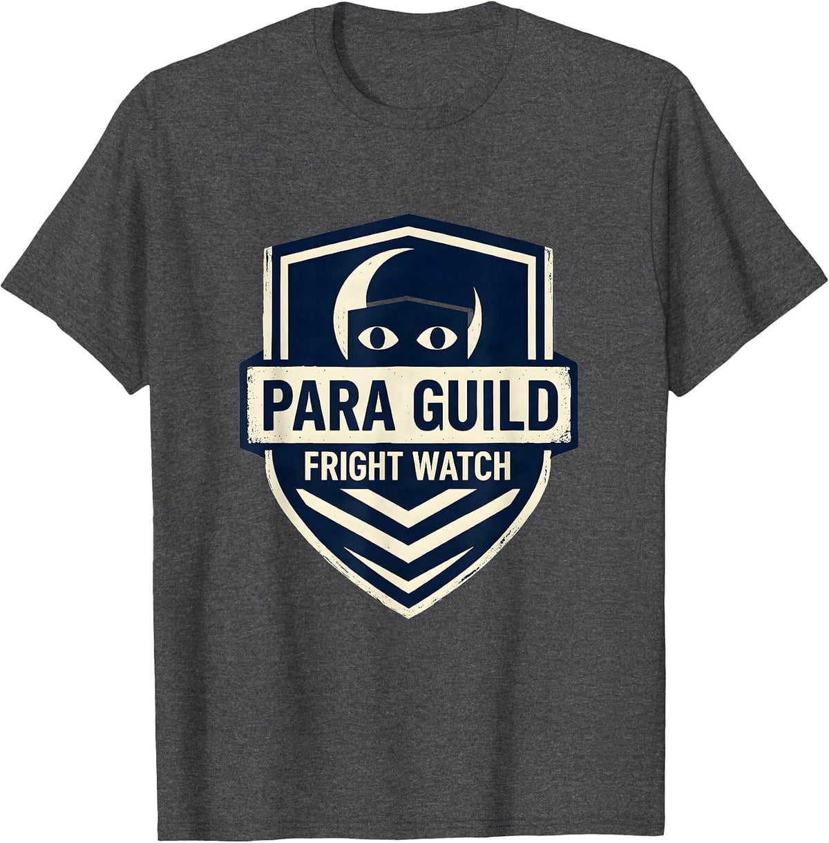 Para Guild Fright Watch Punny Paraeducator Halloween Ghost T-Shirt - Dark Heather Grey
