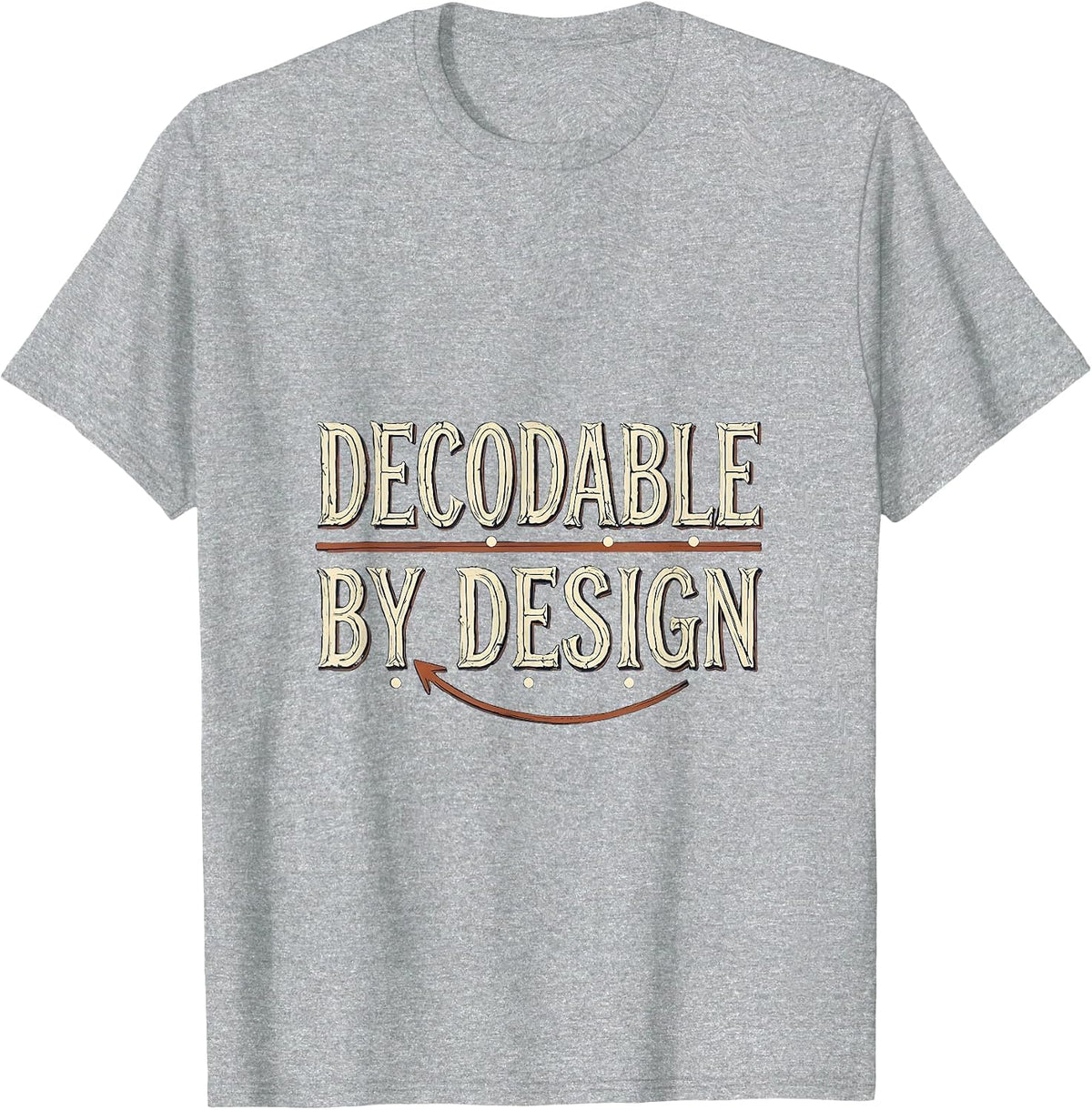 Men's Decodable by Design Vintage Phonics Teacher Literacy Humor T-Shirt - Heather Grey