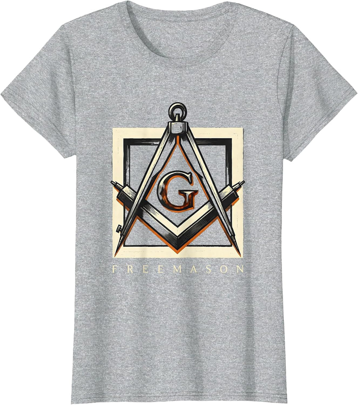 Freemason Square And Compass Fraternal Pride Grand Lodge T-Shirt - Heather Grey