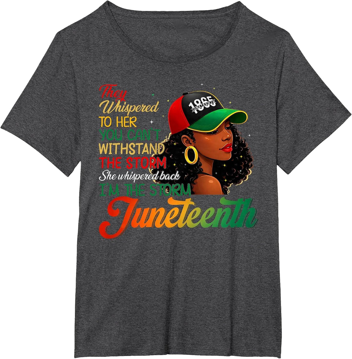 Juneteenth Shirts I'm The Storm Black Women Black History T-Shirt - Dark Heather Grey