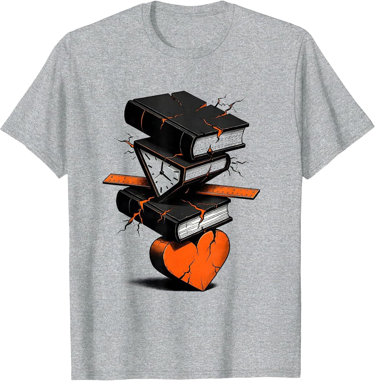 Men's Brutalist Classroom Tower Paraeducator Appreciation Gift T-Shirt - Heather Grey