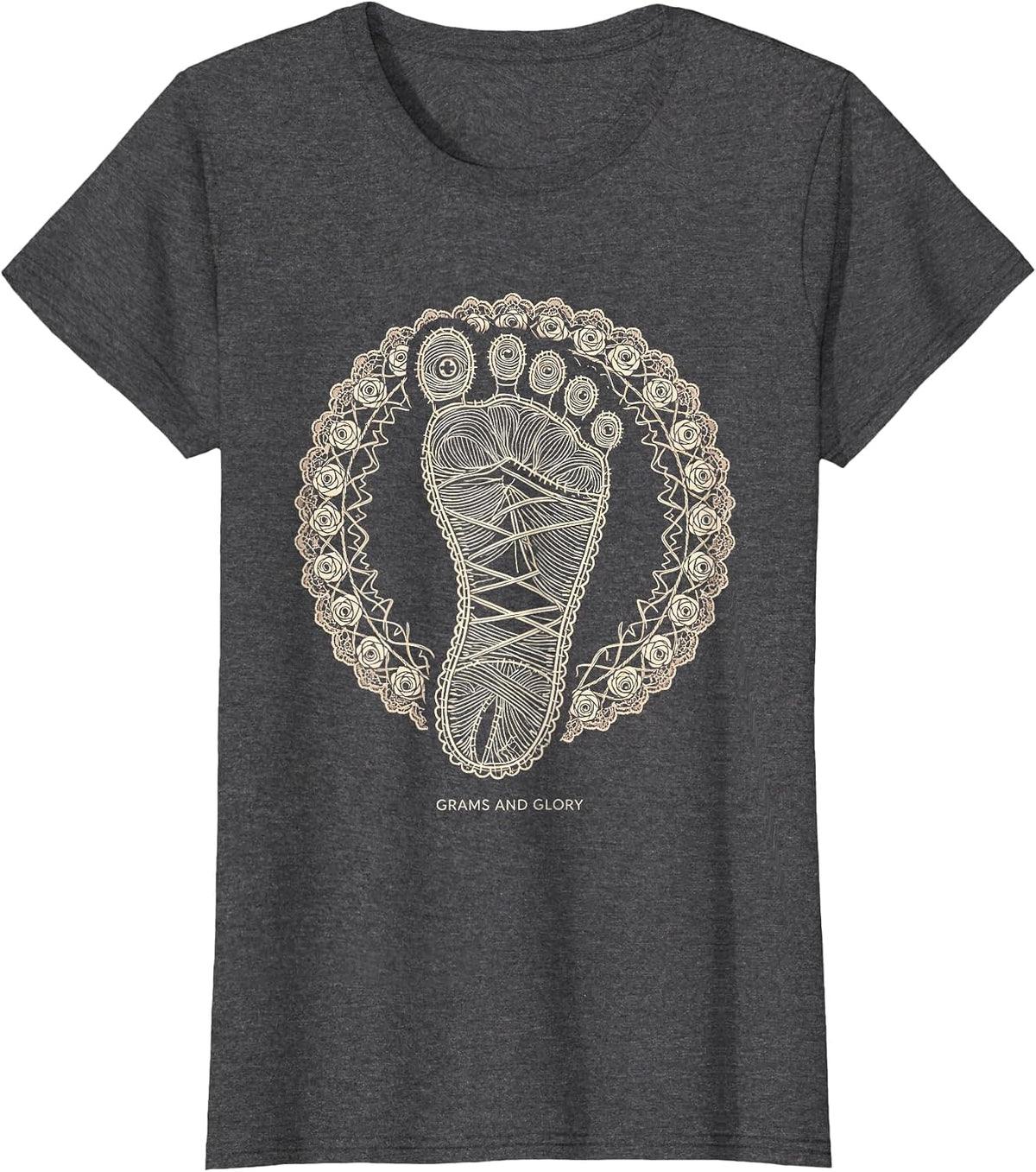 Women's Grams and Glory NICU Nurse Design T-Shirt - Dark Heather Grey