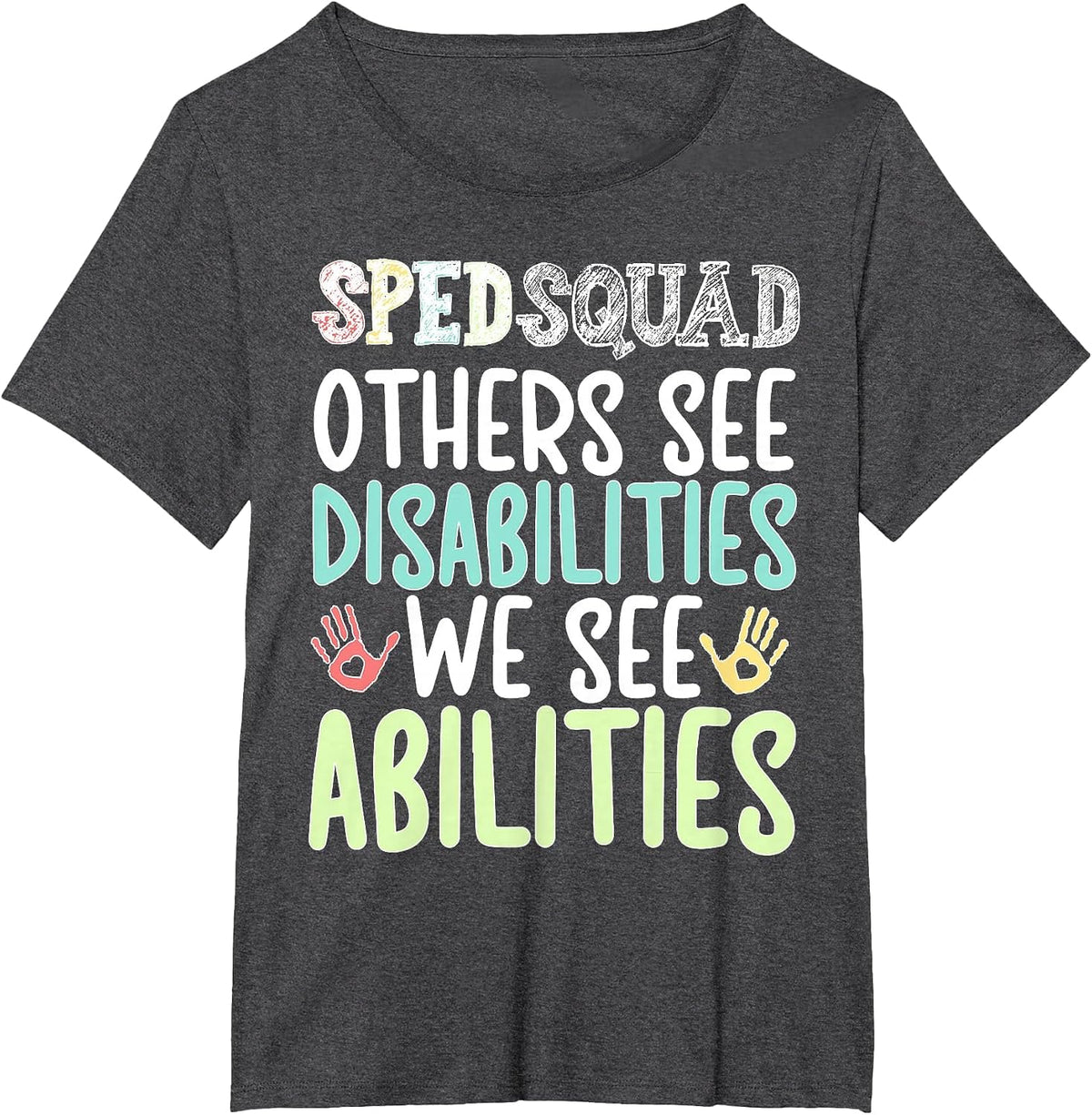 SPED Teacher Squad Special Education Teacher Team T-Shirt - Dark Heather Grey