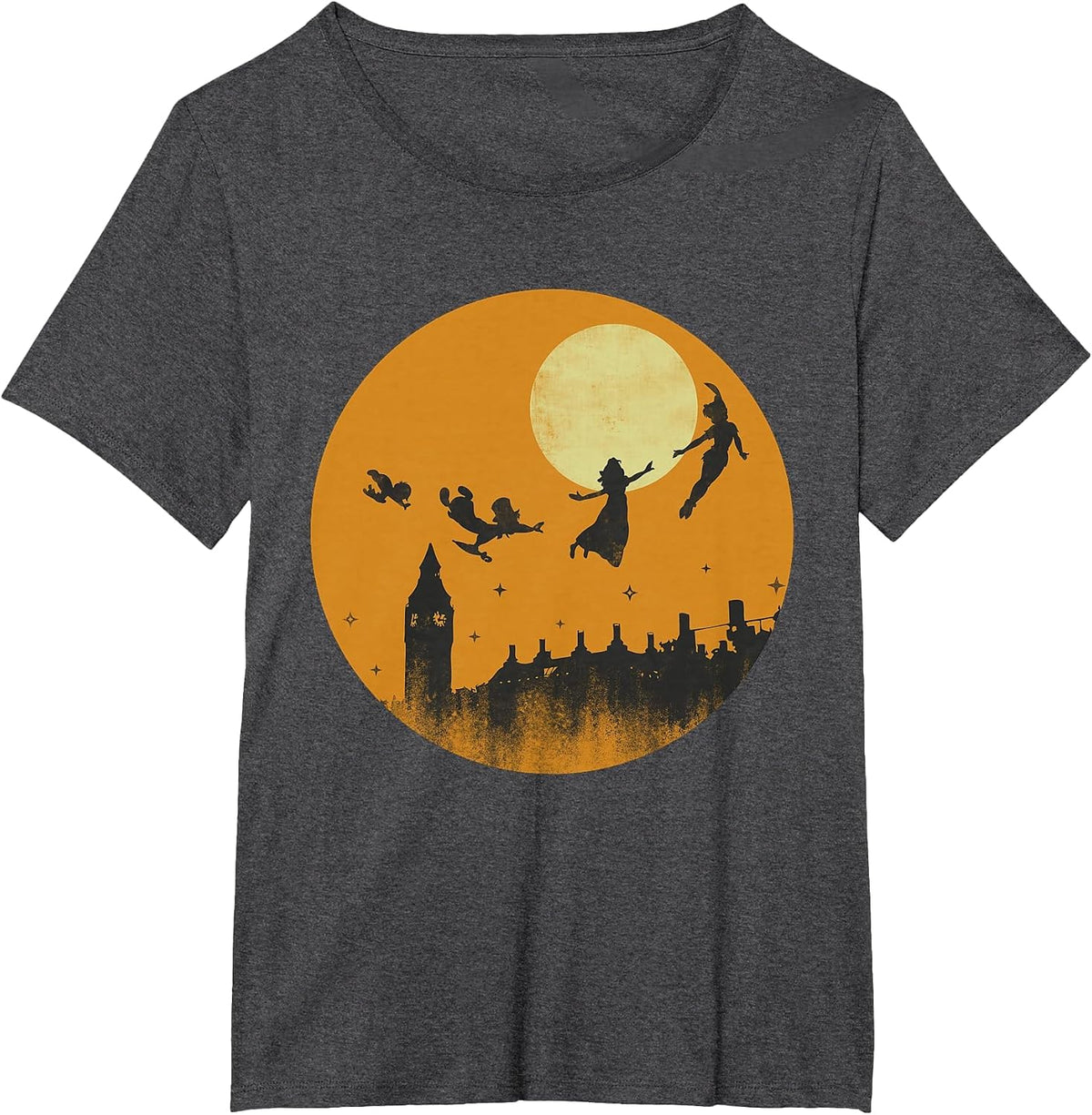 Disney Peter Pan and Darling Children Halloween T-Shirt - Dark Heather Grey