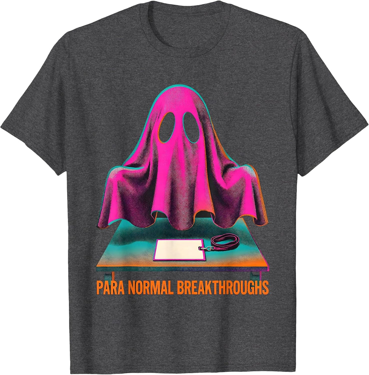 Para Normal Breakthroughs Risograph Ghost Paraeducator T-Shirt - Dark Heather Grey