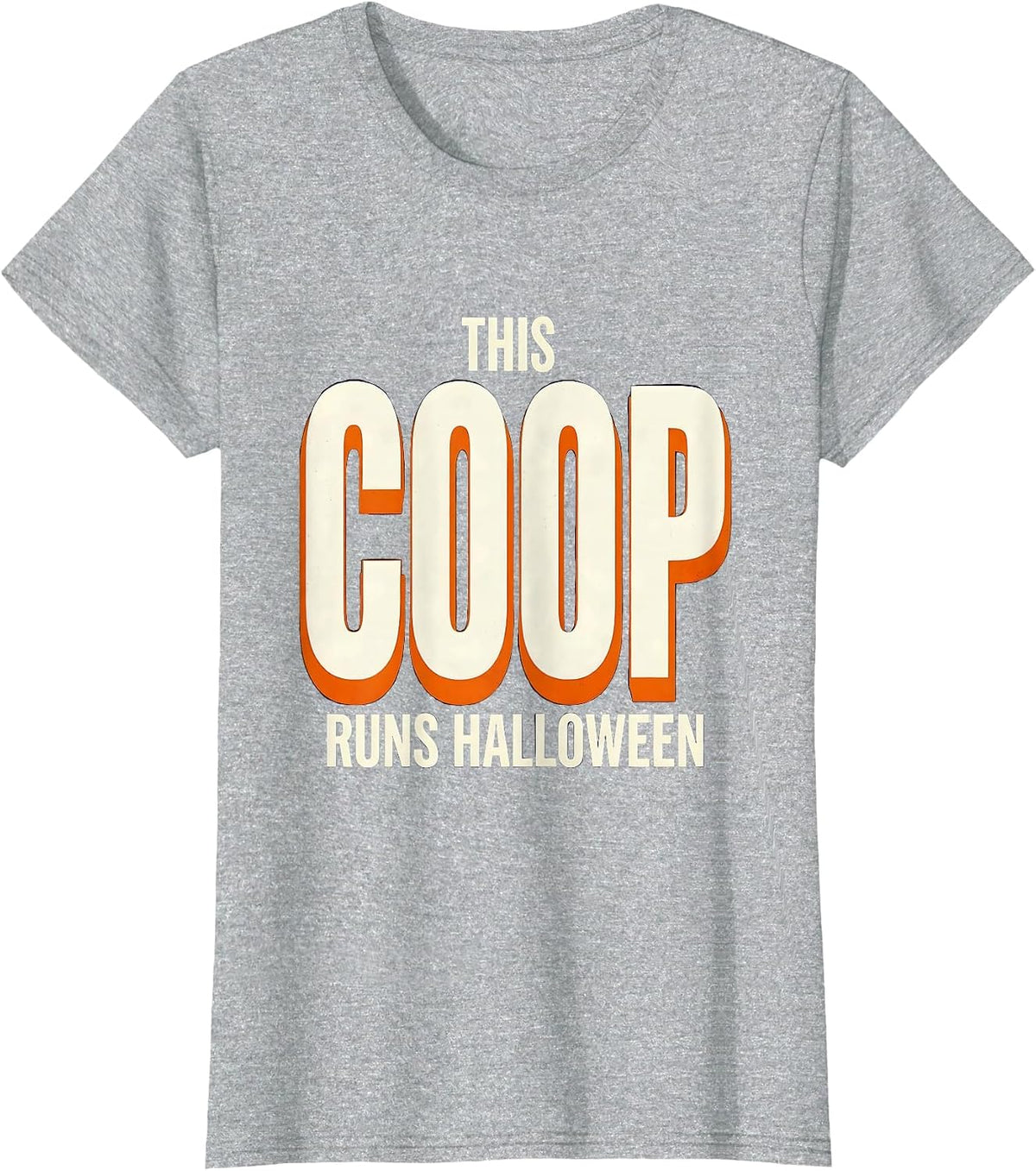 This Coop Runs Halloween Funny Chicken Lover Halloween T-Shirt - Heather Grey