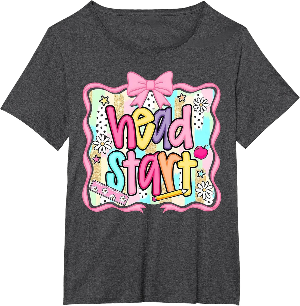 Head Start Team Homeschool Teacher Headstart Back to School T-Shirt - Dark Heather Grey