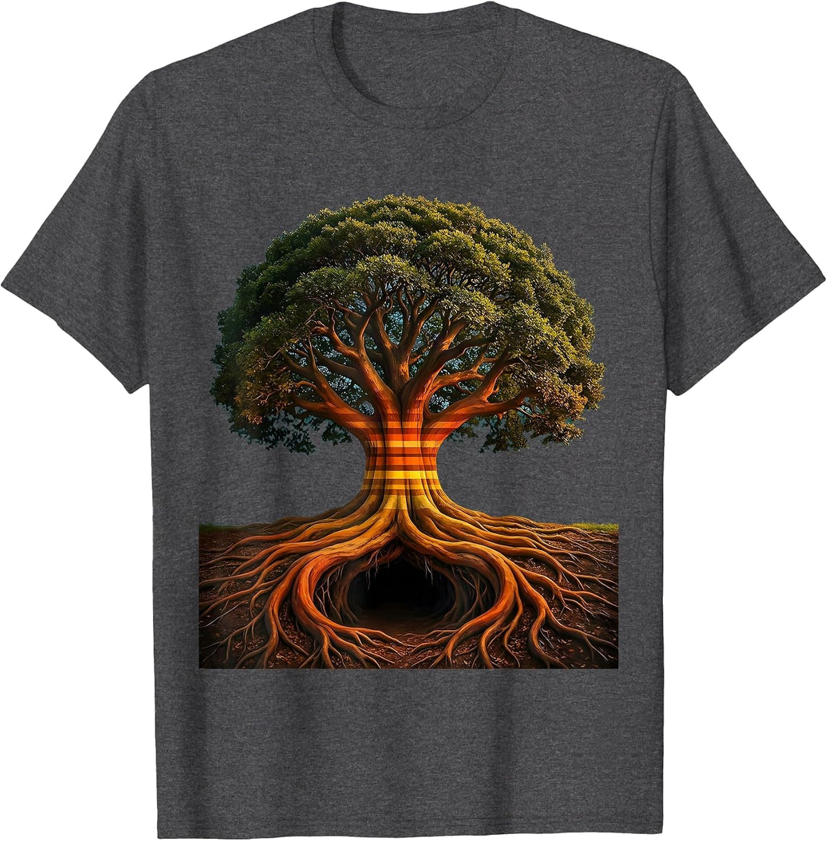 Social Worker Tree Roots Shelter Graphic T-Shirt - Dark Heather Grey