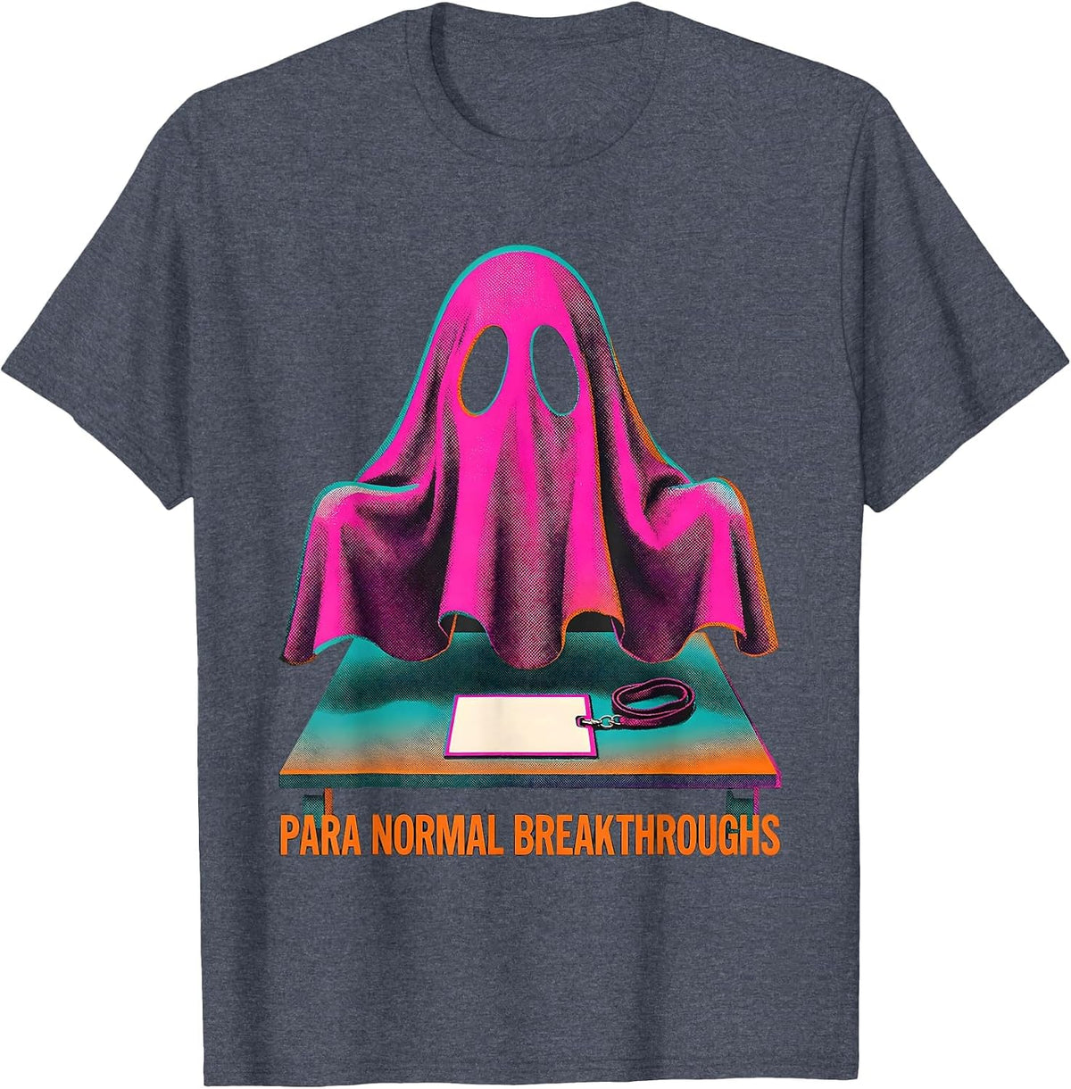 Para Normal Breakthroughs Risograph Ghost Paraeducator T-Shirt - Heather Blue