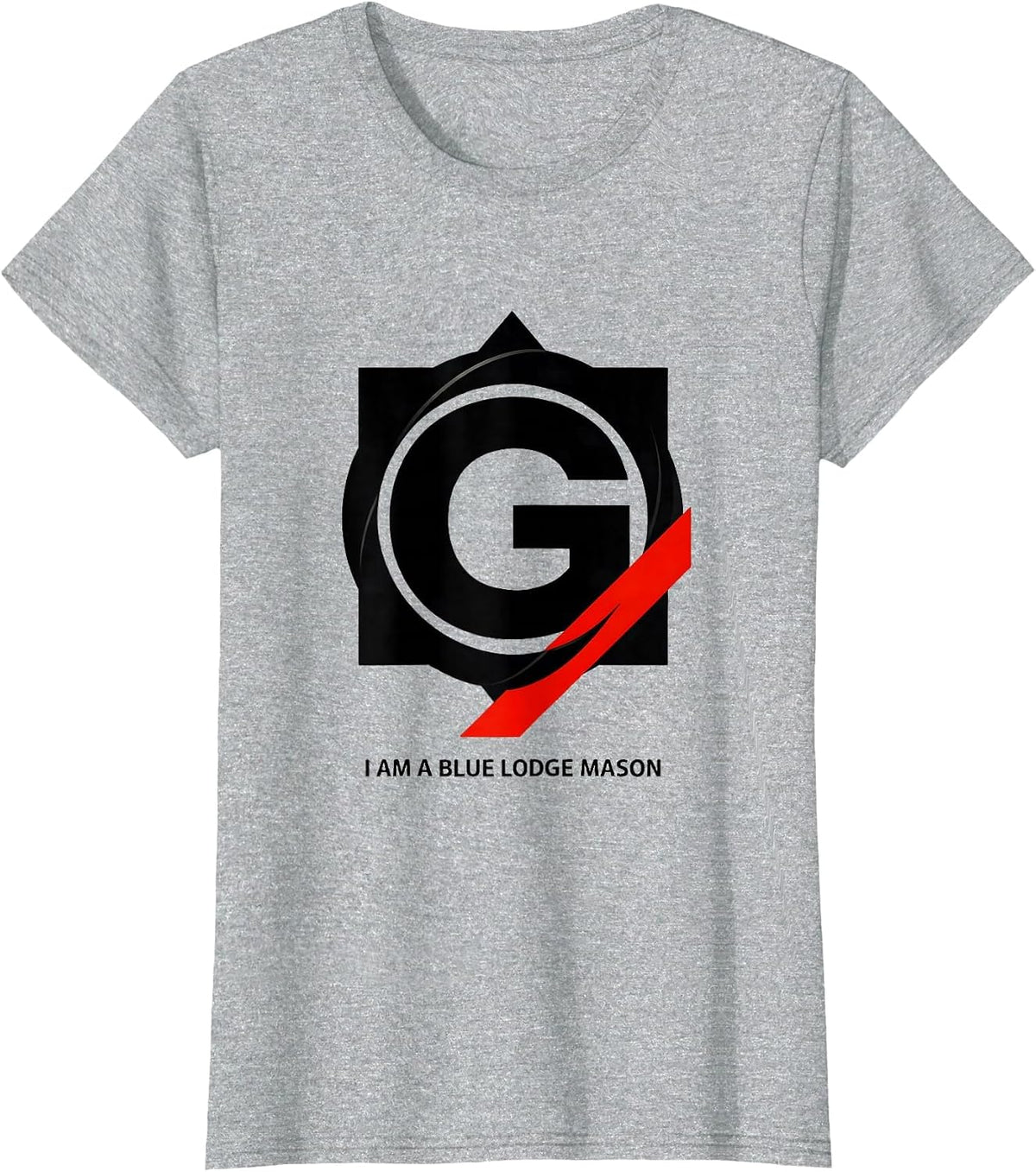 I Am A Blue Lodge Mason Bauhaus Modernist Masonic Pride T-Shirt - Heather Grey