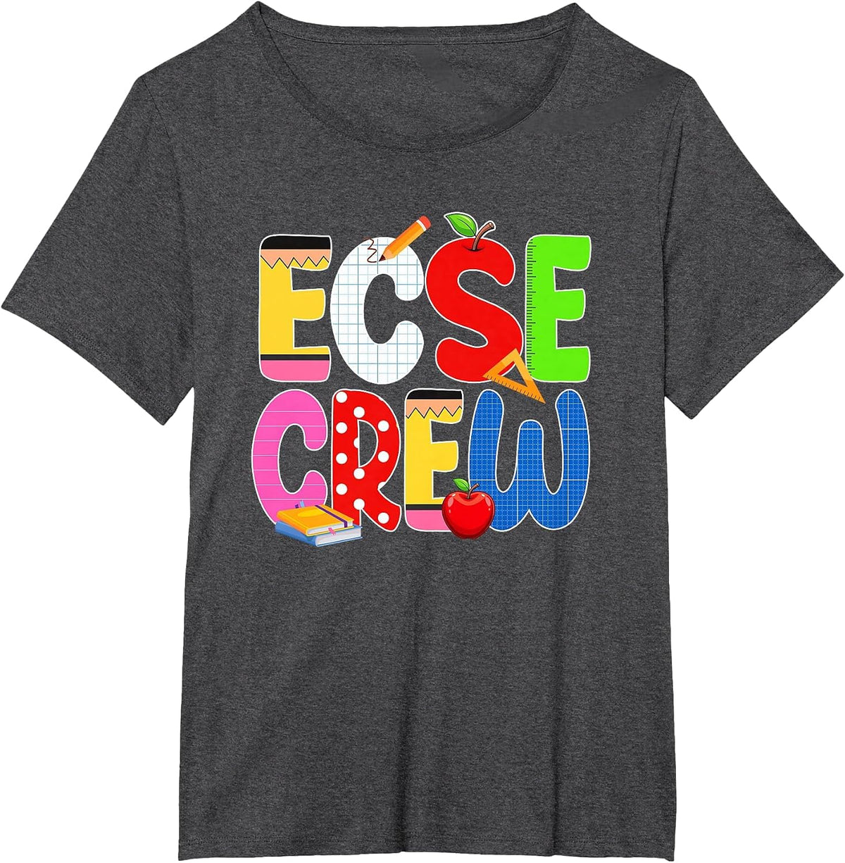 ECSE Crew ECSE Teacher Early Childhood Special Education T-Shirt - Dark Heather Grey