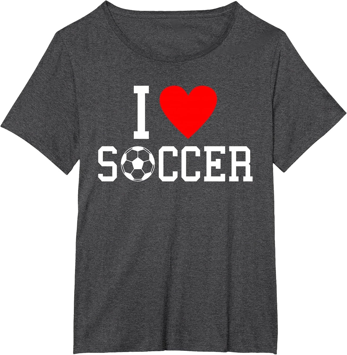 I Love Football T-Shirt - Dark Heather Grey