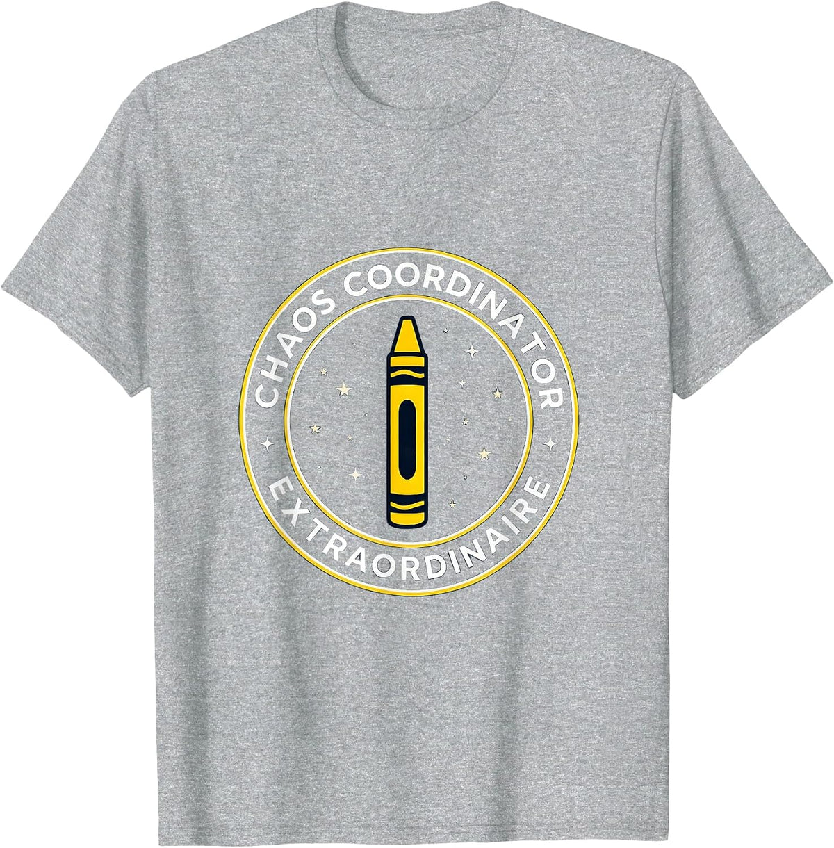 Men's Chaos Coordinator Extraordinaire PreK Teacher T-Shirt - Heather Grey