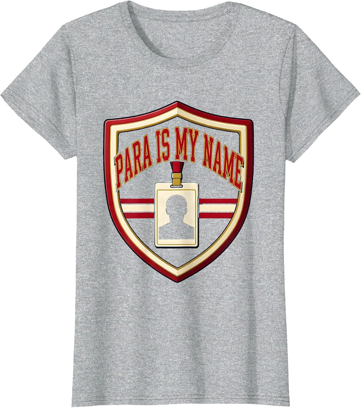 Women's Para Is My Name Funny Paraprofessional School Support Staff T-Shirt - Heather Grey