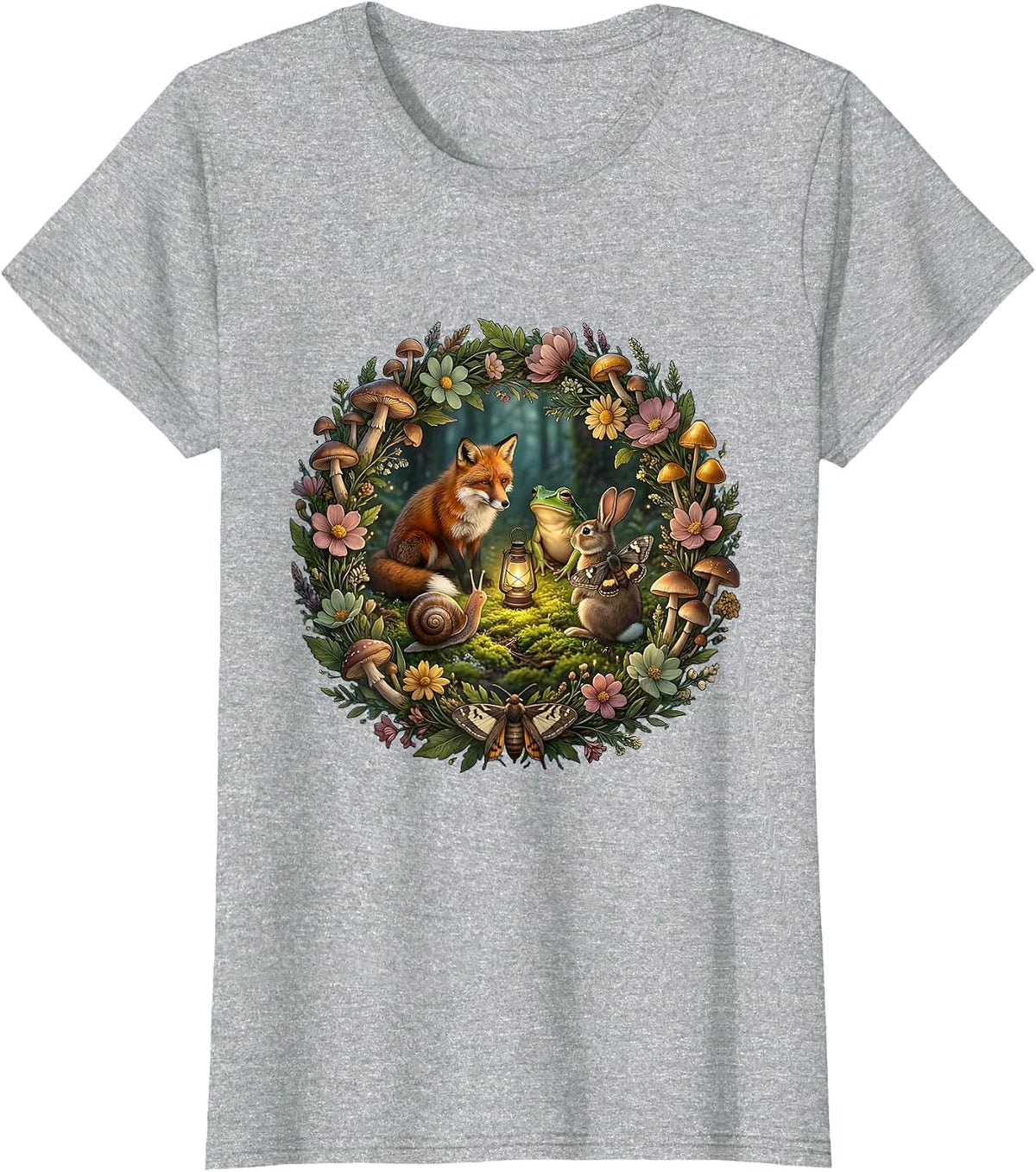 Social Worker Diverse Community Circle Illustration T-Shirt - Heather Grey