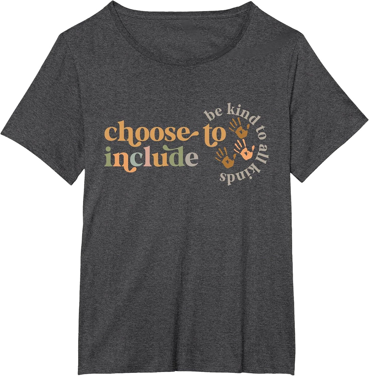Choose to Include Special Education Teacher Autism Awareness T-Shirt - Dark Heather Grey