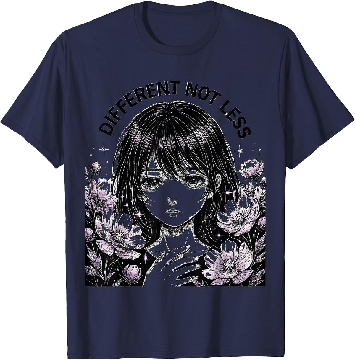 Different Not Less Autism Awareness Design T-Shirt - Navy Blue