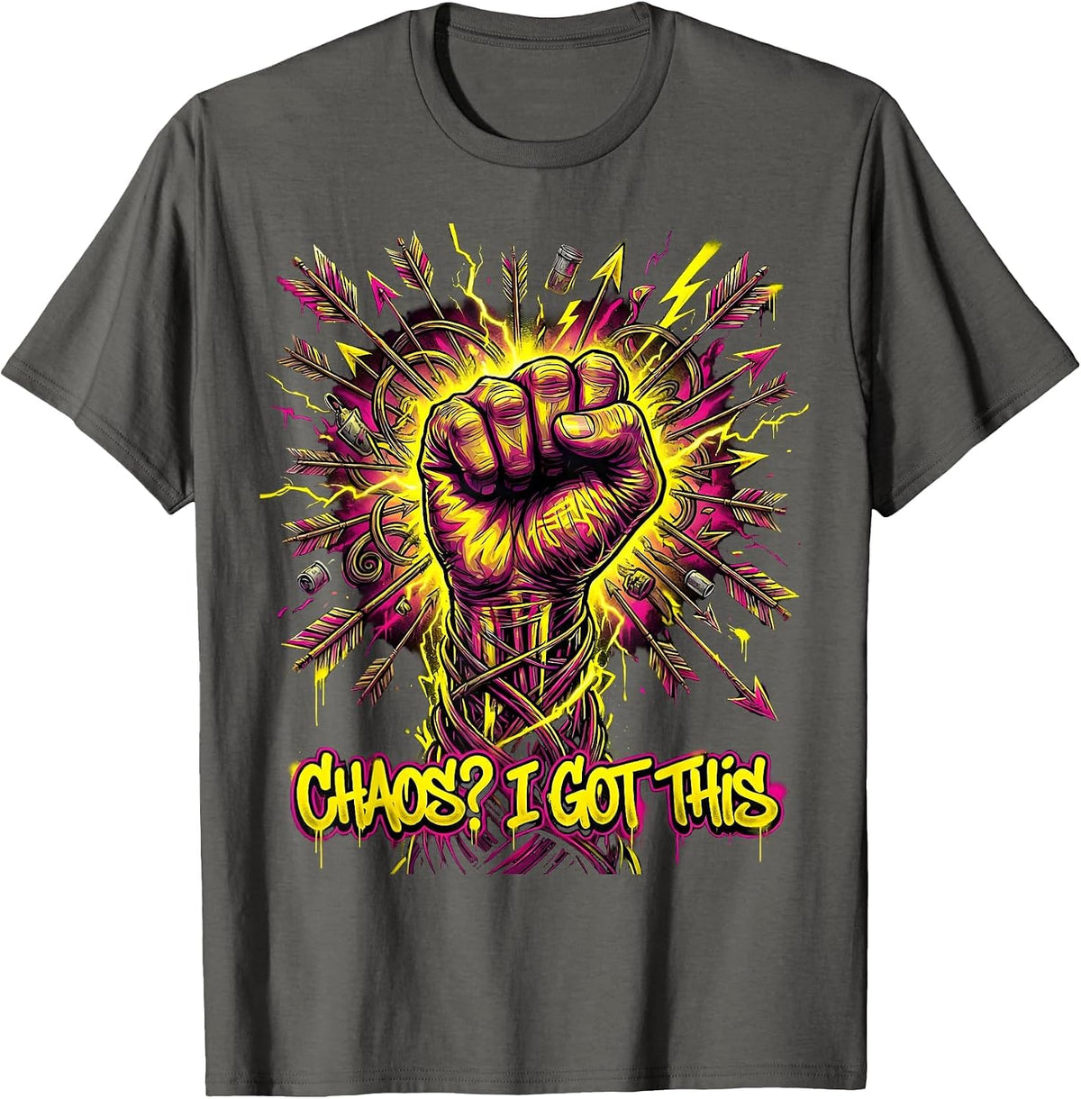 Chaos Coordinator Chaos I Got This Design T-Shirt - Asphalt Grey