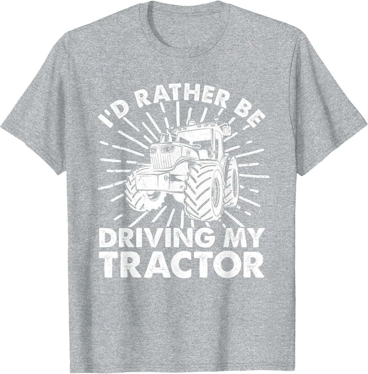 Cool Tractor Design for Men Women Tractor Driver Farm Farmer T-Shirt - Heather Grey